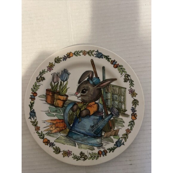 VTG ONEIDA PETER RABBIT CHILDRENS 8” DINNER PLATE EASTER BUNNY DECOR PLATTER EUC - Picture 1 of 4